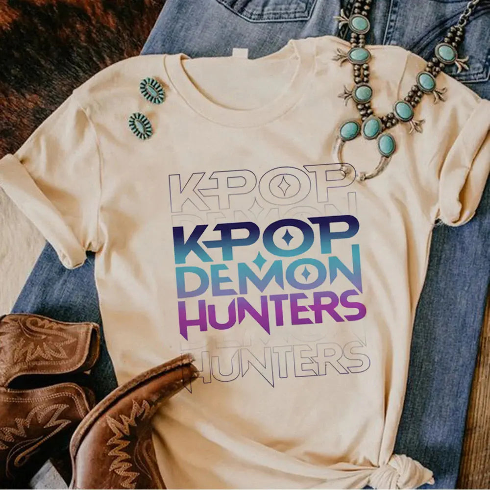 Tshirt Blanc K-Pop Demon Hunters Adulte (26 modèles disponibles)