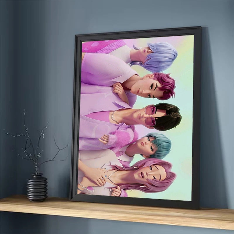 Affiches HD K-Pop Demon Hunters Poster Murale sur Toile