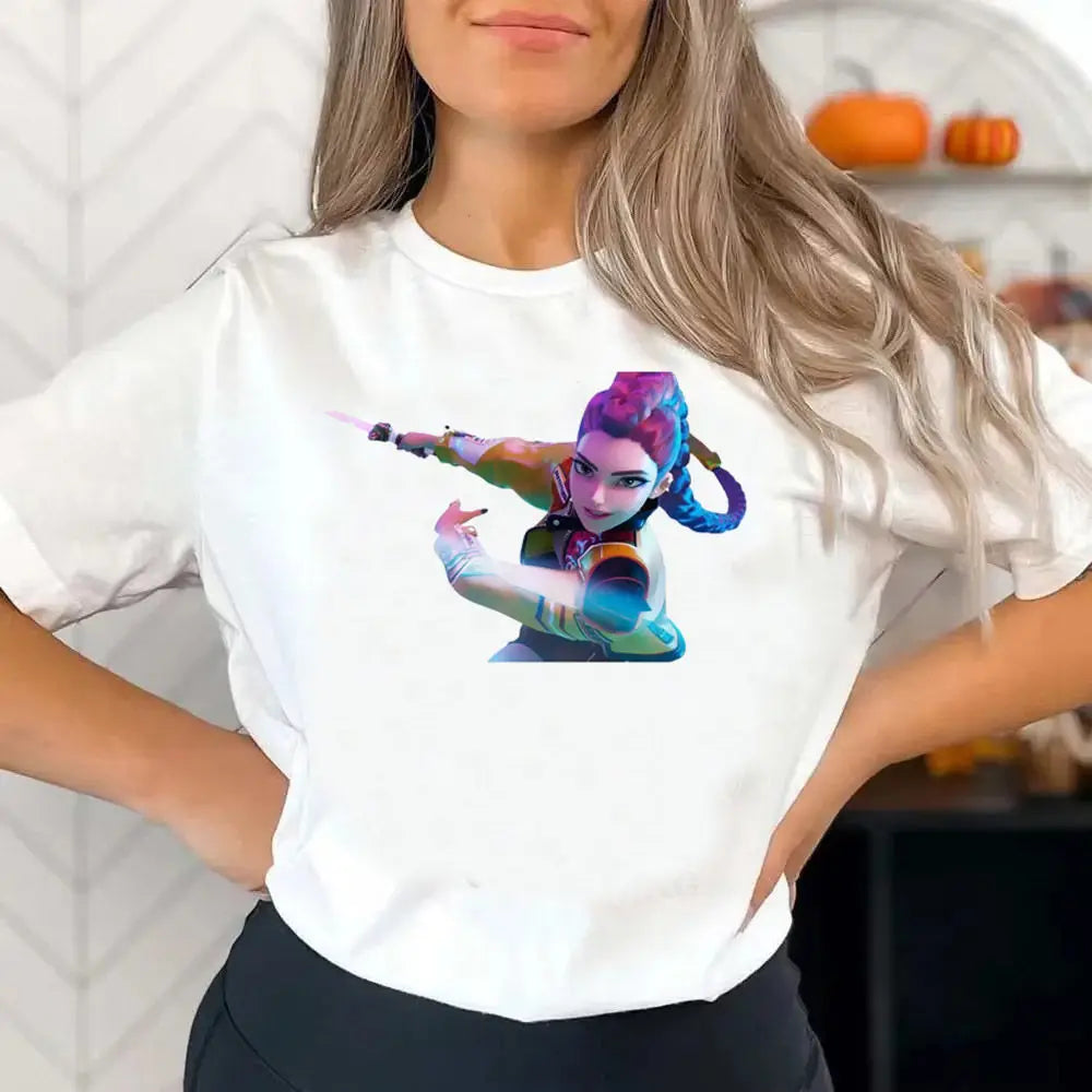 Tshirt Blanc K-Pop Demon Hunters Adulte (26 modèles disponibles)