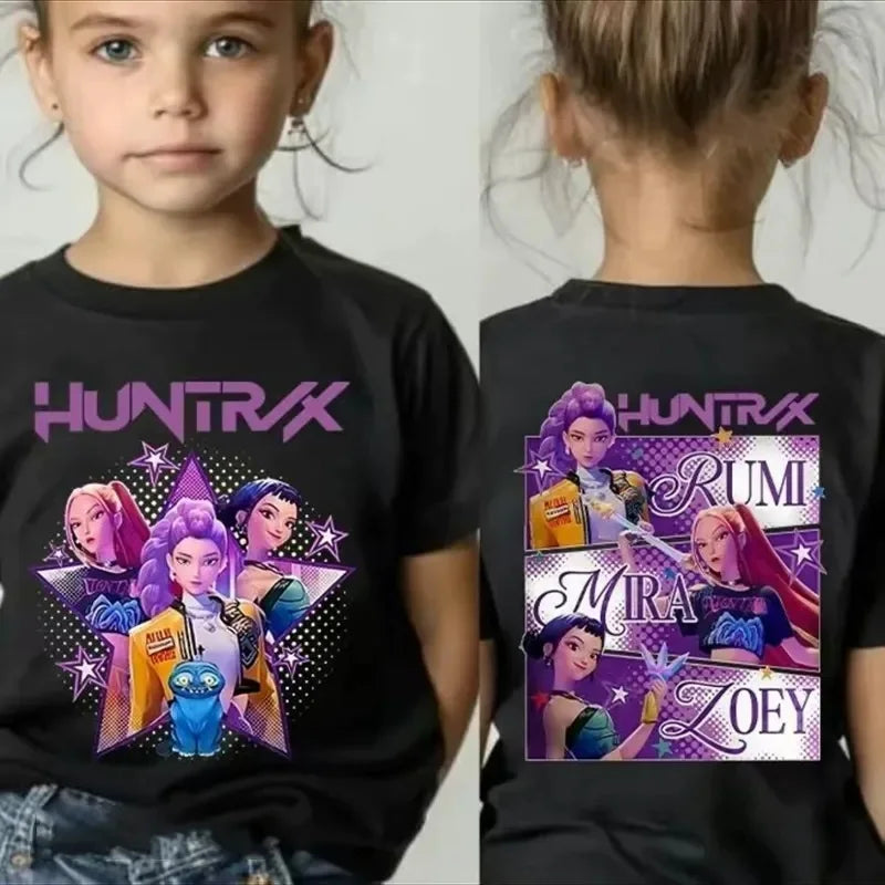 Tshirt K-Pop Demon Hunters Fille/Garçon Coupe ajustée