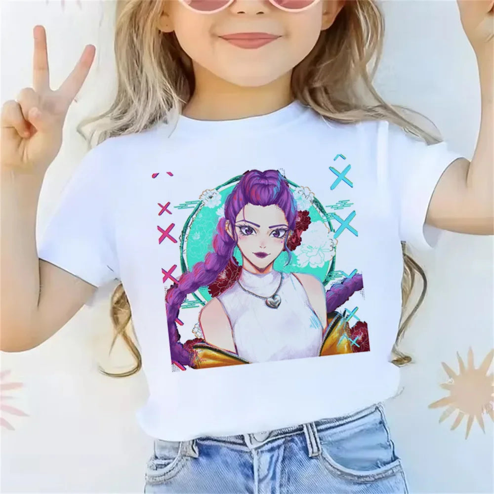 Tshirt Blanc enfant K-Pop Demon Hunters (différents modèles disponibles)