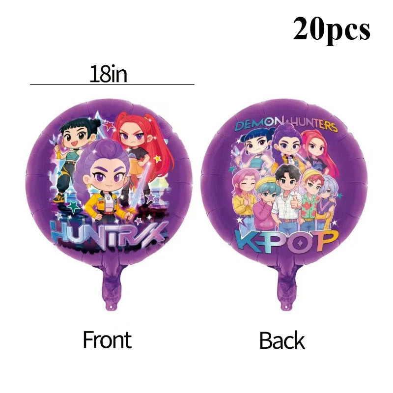 Packs Déco et Ballons d'Anniversaire K-Pop Demon Hunters
