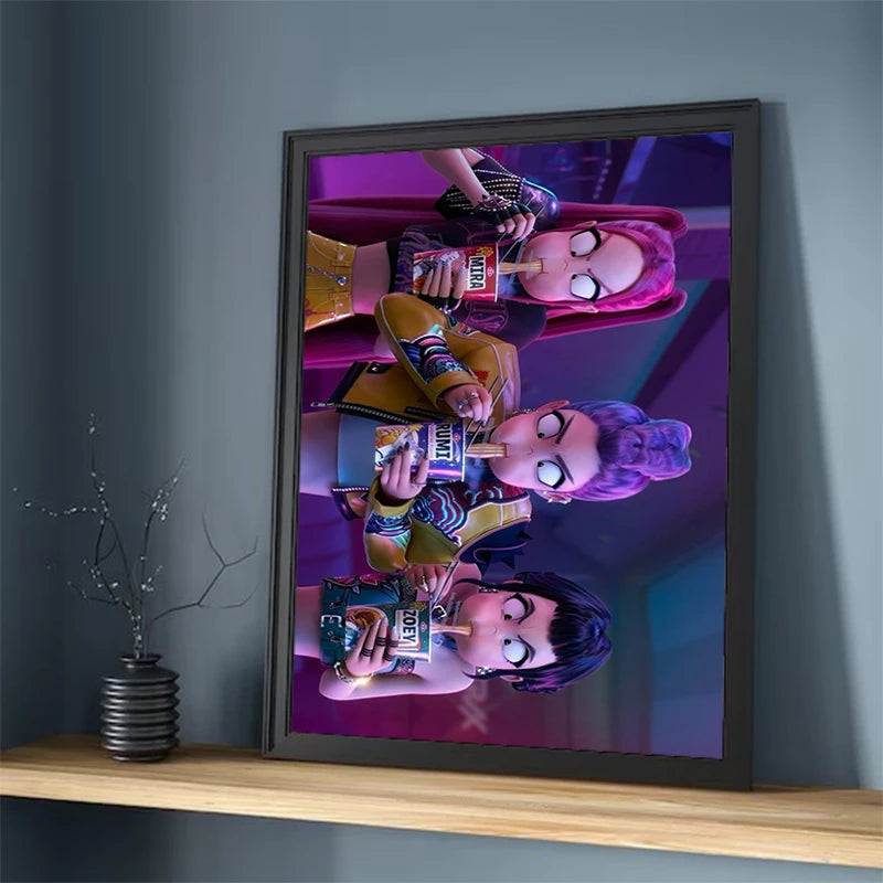 Affiches HD K-Pop Demon Hunters Poster Murale sur Toile