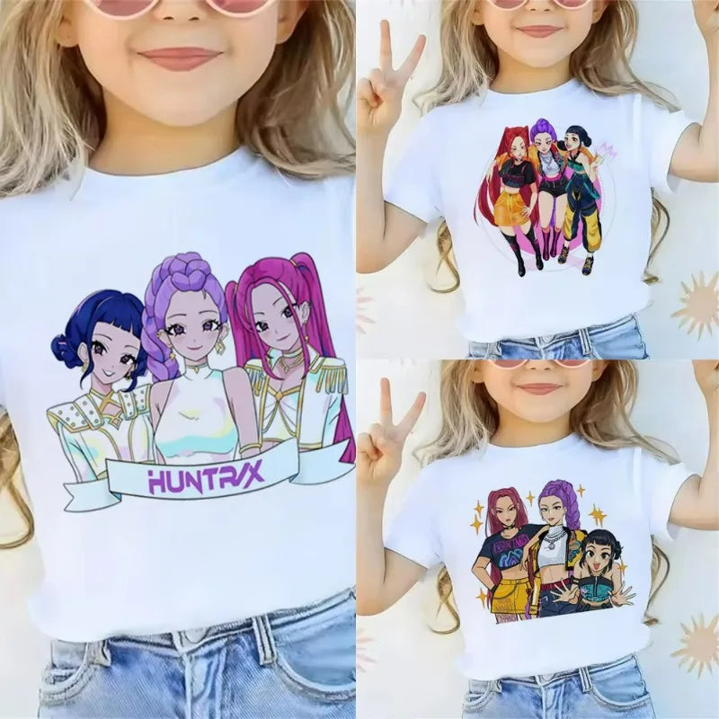 Tshirt Blanc enfant K-Pop Demon Hunters (différents modèles disponibles)