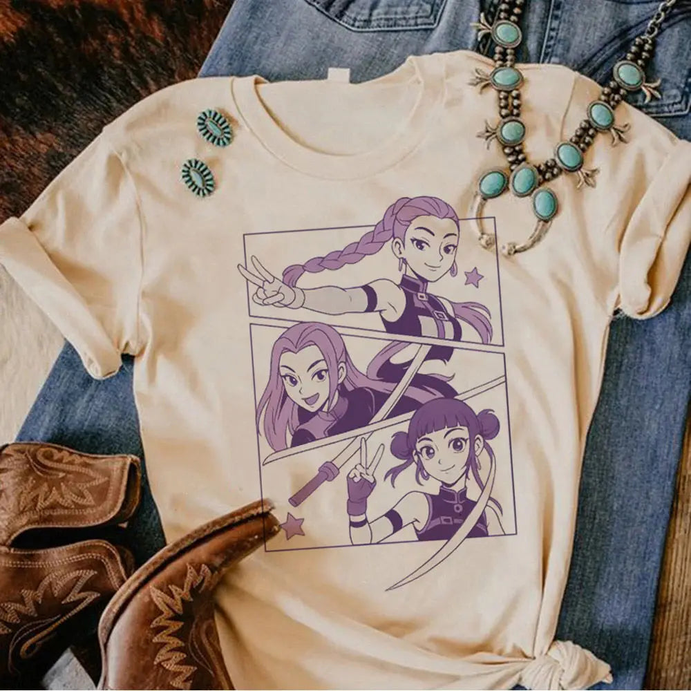 Tshirt Blanc K-Pop Demon Hunters Adulte (26 modèles disponibles)