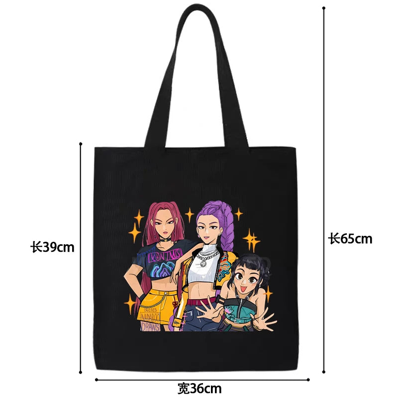 Sacs à main en toile K-Pop Demon Hunters (différents modèles disponibles)