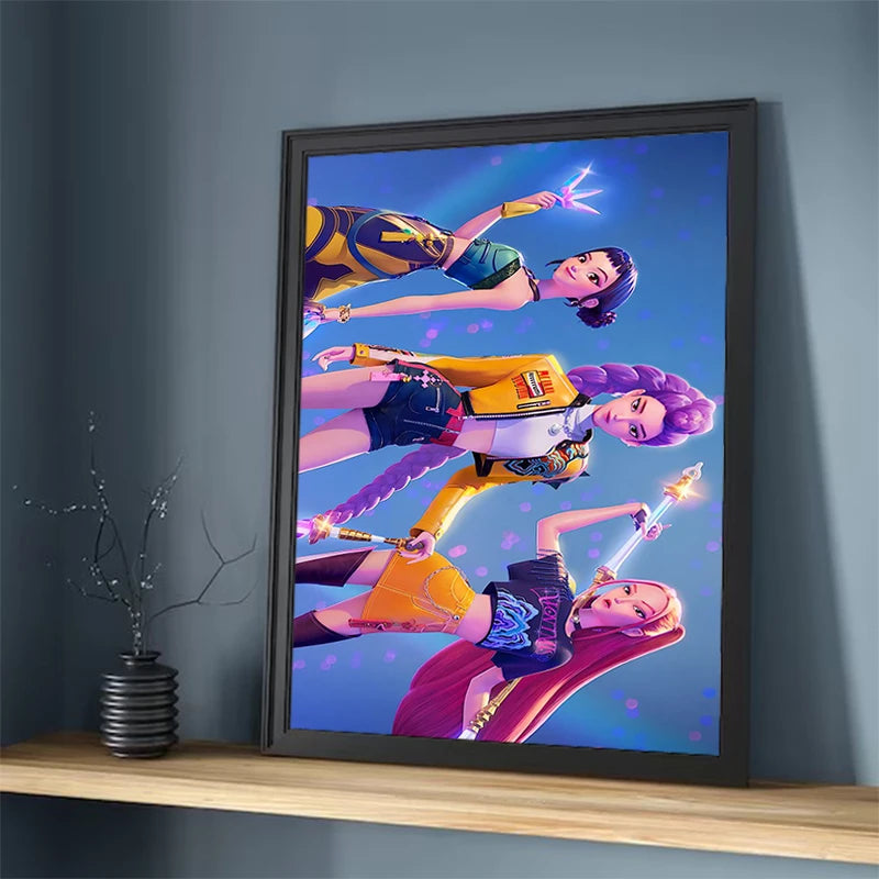 Affiches HD K-Pop Demon Hunters Poster Murale sur Toile