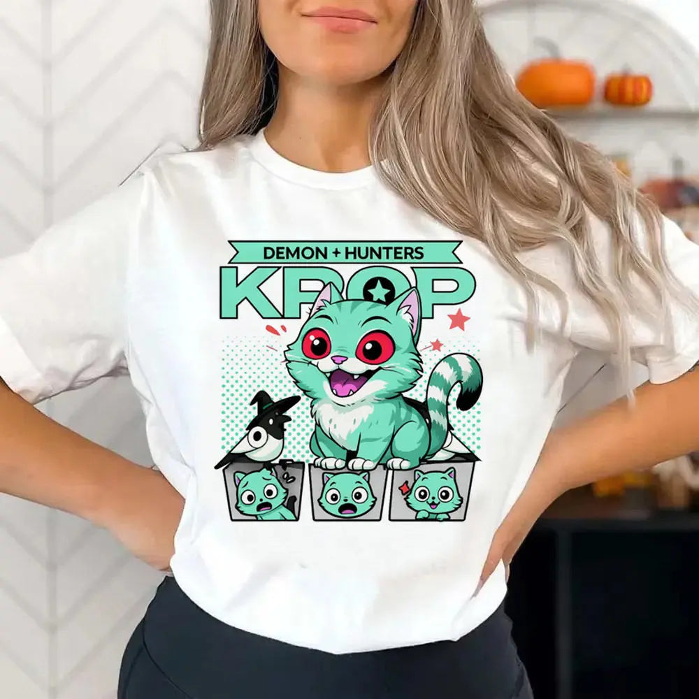 Tshirt Blanc K-Pop Demon Hunters Adulte (26 modèles disponibles)