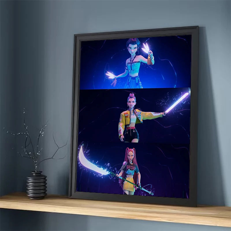 Affiches HD K-Pop Demon Hunters Poster Murale sur Toile