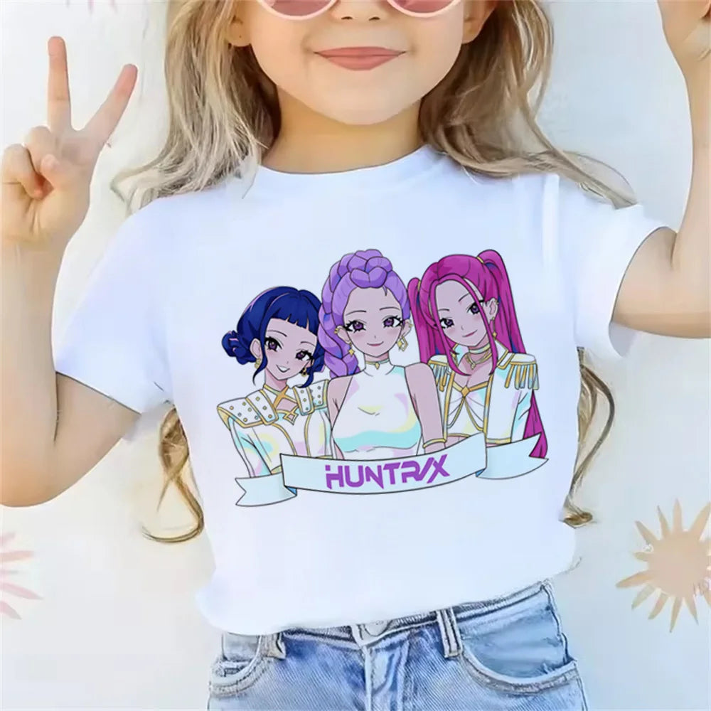Tshirt Blanc enfant K-Pop Demon Hunters (différents modèles disponibles)