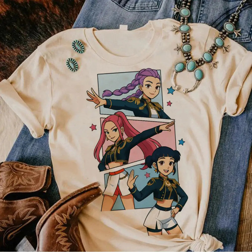 Tshirt Blanc K-Pop Demon Hunters Adulte (26 modèles disponibles)