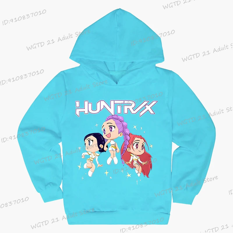 Sweat à capuche Enfant K-Pop Demon Hunters Huntrix (13 coloris disponibles)