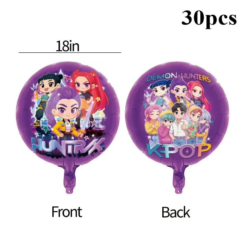 Packs Déco et Ballons d'Anniversaire K-Pop Demon Hunters