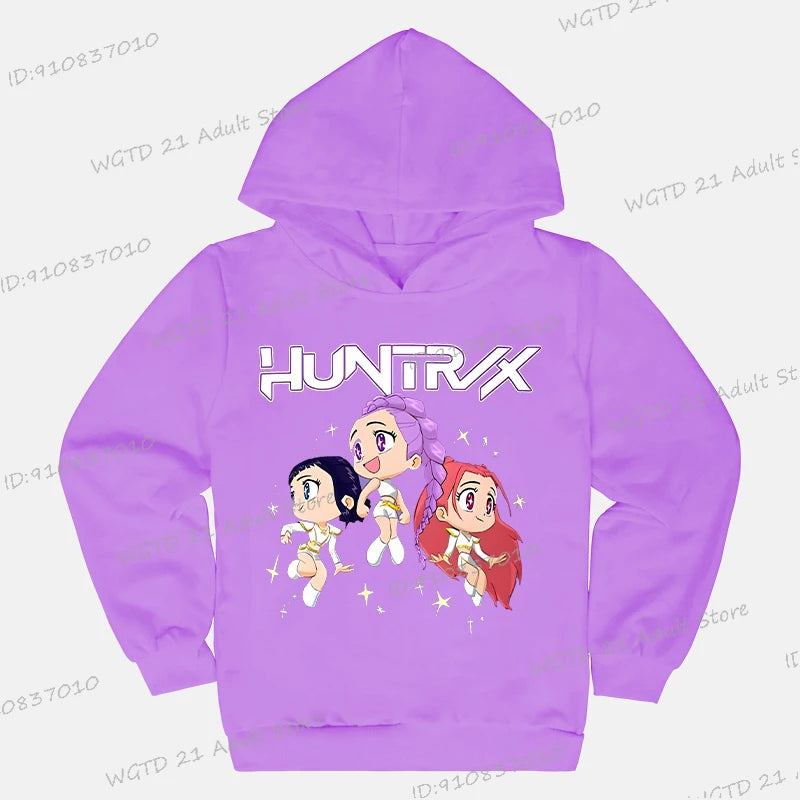 Sweat à capuche Enfant K-Pop Demon Hunters Huntrix (13 coloris disponibles)