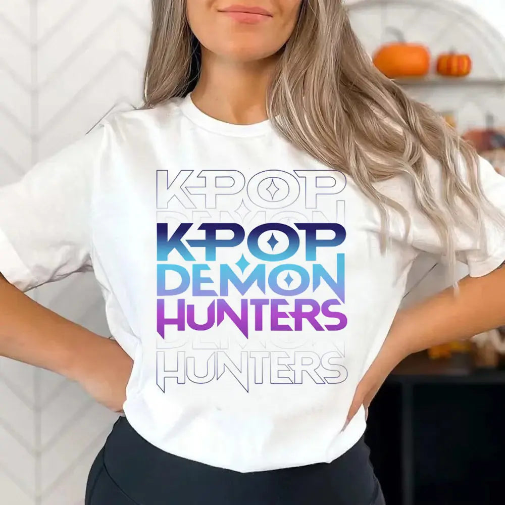 Tshirt Blanc K-Pop Demon Hunters Adulte (26 modèles disponibles)