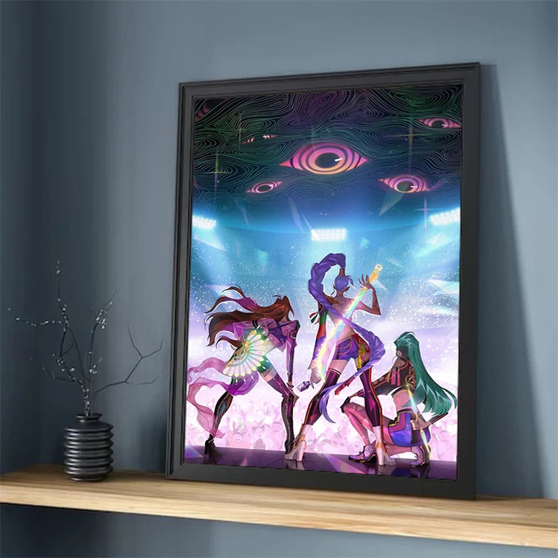 Affiches HD K-Pop Demon Hunters Poster Murale sur Toile