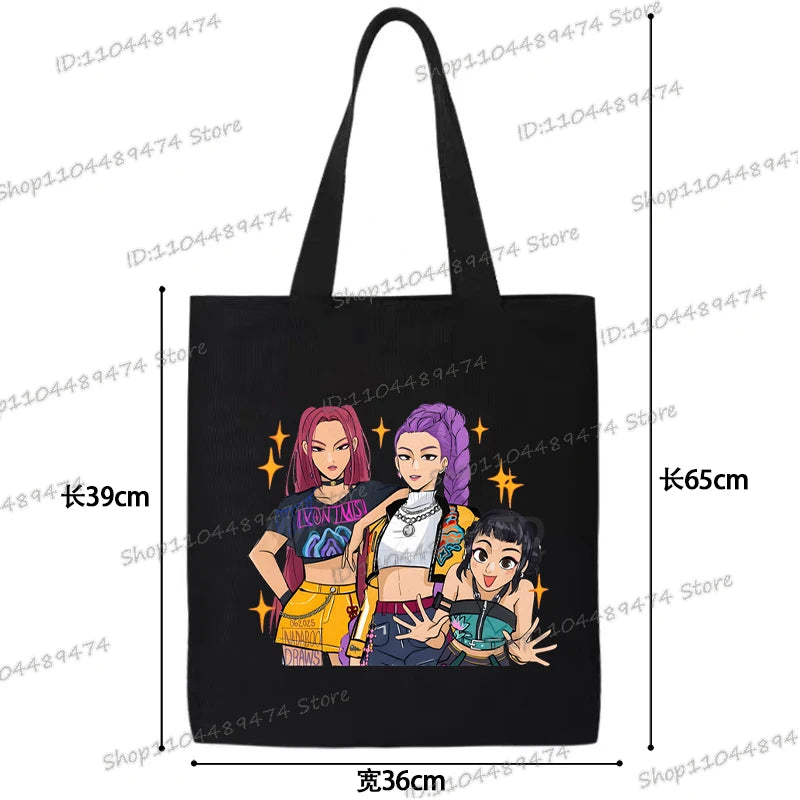 Sacs à main en toile K-Pop Demon Hunters (différents modèles disponibles)