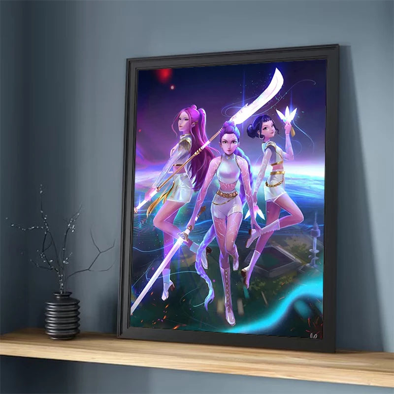 Affiches HD K-Pop Demon Hunters Poster Murale sur Toile